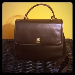 Etienne Aigner brown leather crossbody